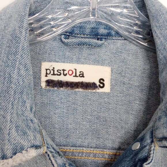 Pistola Light Wash Distressed Denim Jacket - Picture 4 of 10